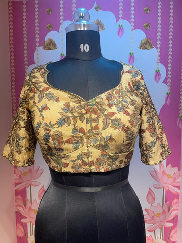 Pure tissue with cutdhana work ready blouse L to XXL
