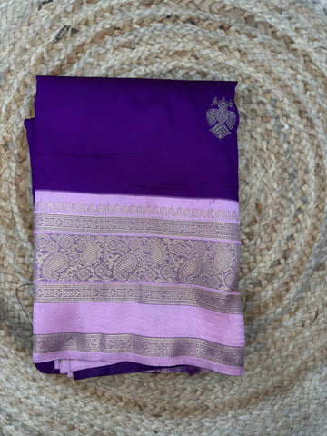 Purple and lavender semi Kanchi