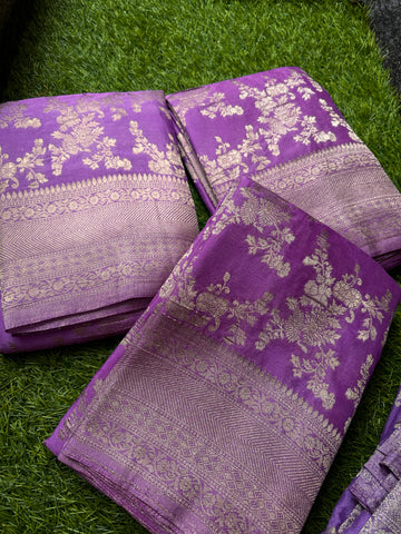 Lavender crushed georgette