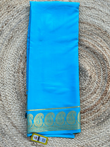 Sky blue Mango border 120 gsm