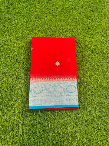 Hot red and sky blue