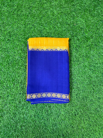 Mustard and purple pure wrinkle crepe. With out blouse