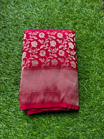 Designer georgette jaal pink