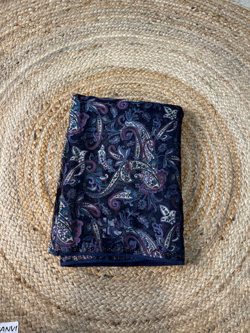 Dark lavender Brasso sarees