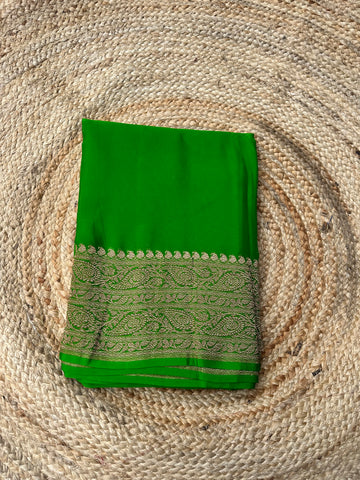 Pure khaddi Georgette green shades