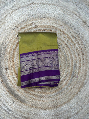 Green with purple semi kanchi