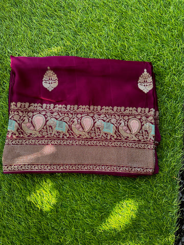 Pure satin silk. Wine shade