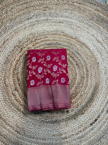 Rani pink designer georgette jaal pattern