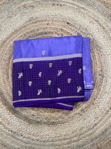 Lavender with black dola silk