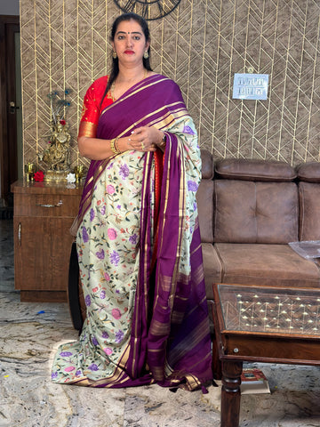 Semi Mysore Silk digital prints.