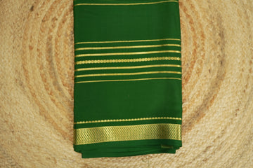 Green and yellow pure mysore silk crepe with 130 gsm