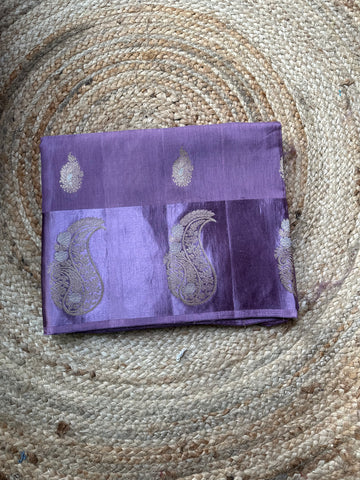 Onion pink dola silk with satin border.
