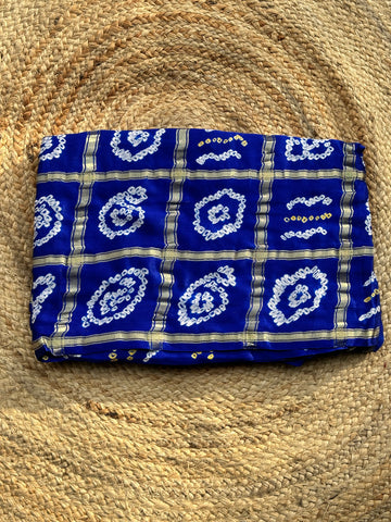 Royal blue pure gajji silk sarees