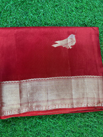 Dola silk with flower border