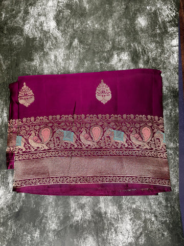 Wine satin silk