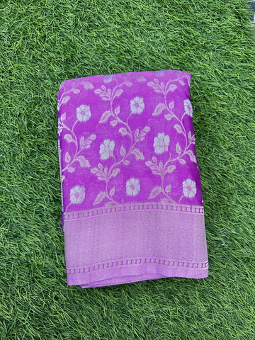 Designer georgette,lavender shade