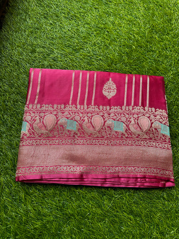 Pure satin silk in pink shade