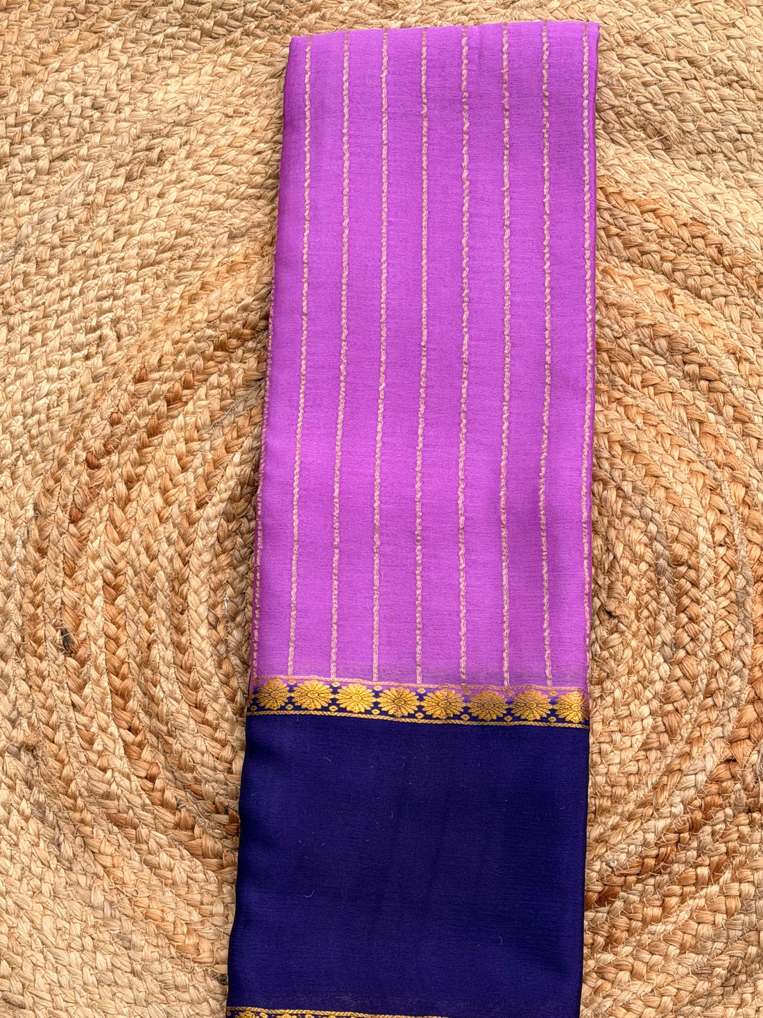 Lavender and purple pure wrinkle crepe silk certified
