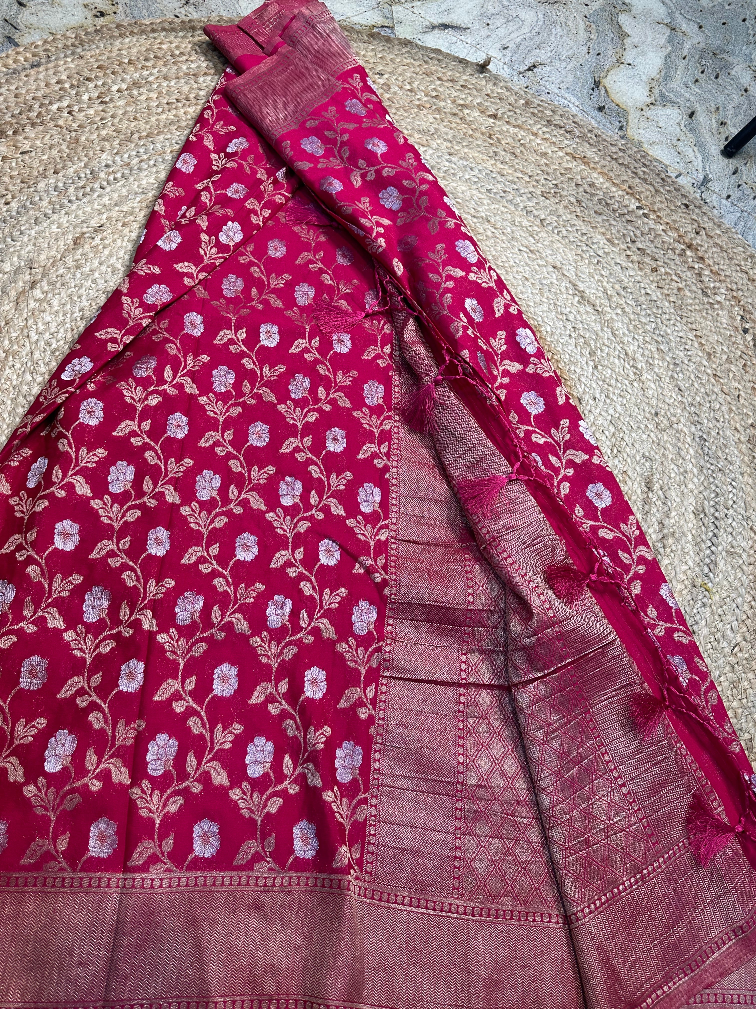 Rani pink designer georgette jaal pattern