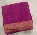 Lavender pure benarasi crepe silk saree