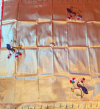 Golden tissue paithani blouse piece -1M