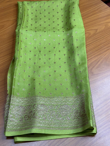 Light green Banaras blouse materials 1 mtr