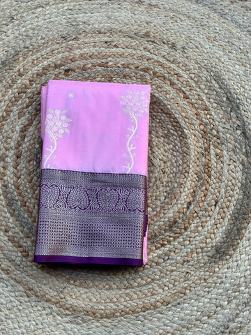 Lotus pink and Mejentha semi kanchi