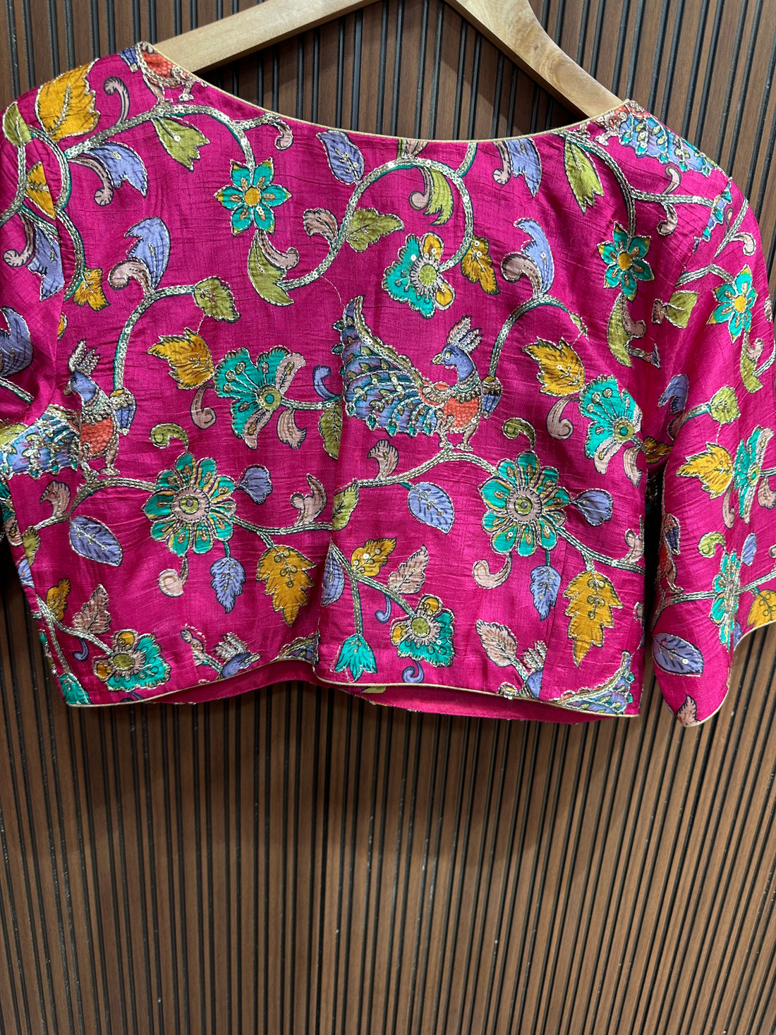 Rani Pink Kalamkari ready blouse