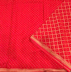 Red small butta pure benarasi crepe silk saree