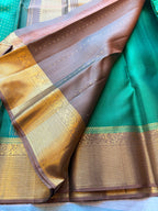 Bottle green 1000 butta pure  Kanjeevaram saree