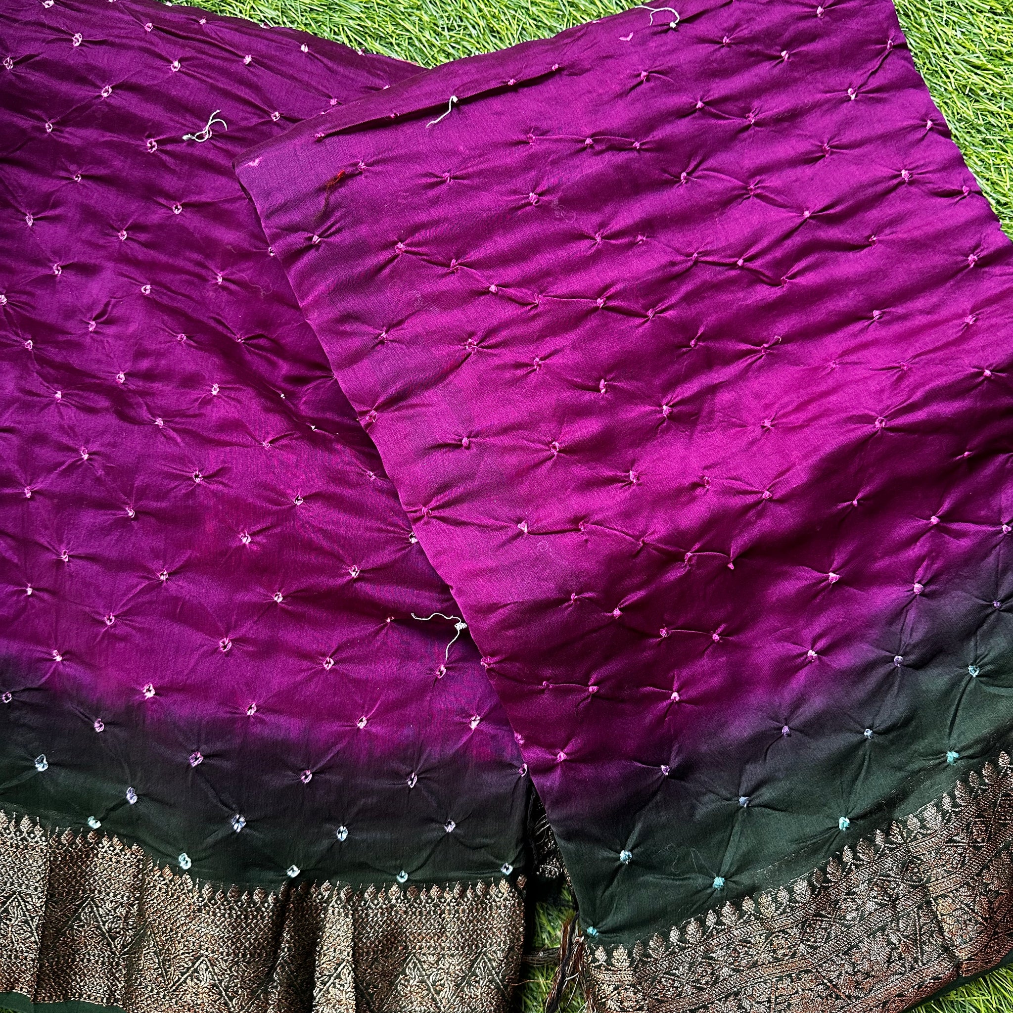 Chanderi silk,with Bandini weaving