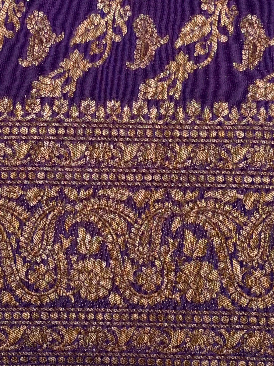 Purple jaal blouse material 1 mtr