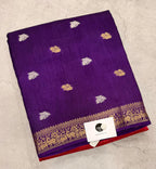 2D contrast border checks Dola crepe saree