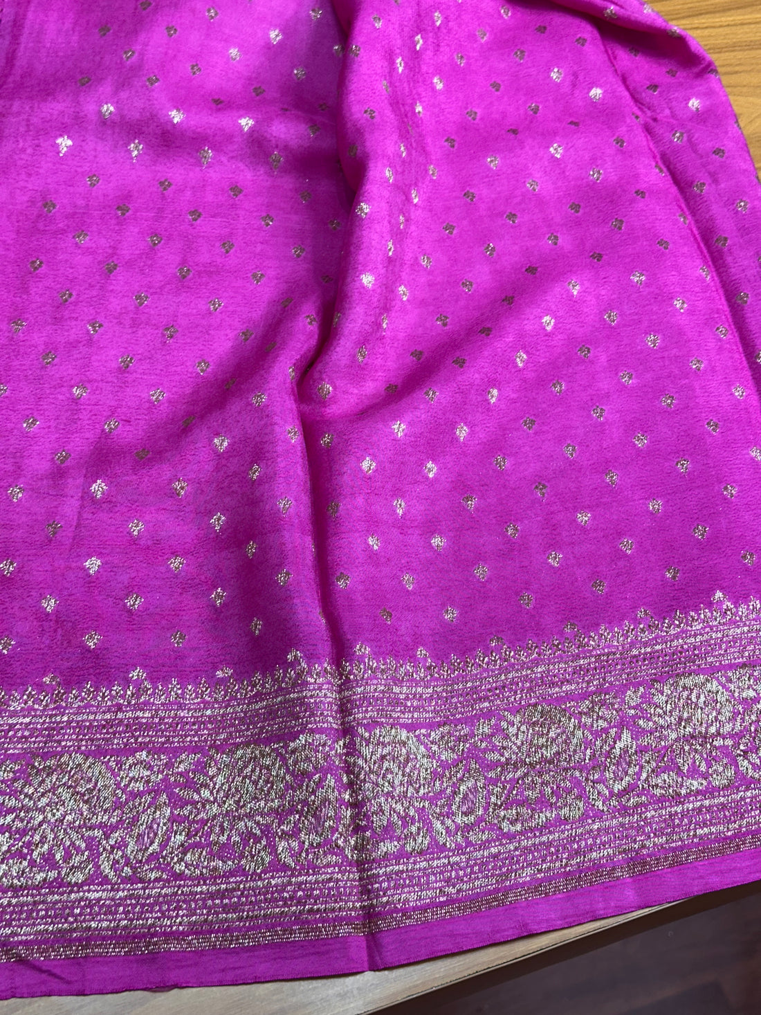 Rose pink Banaras blouse materials 1 mtr