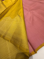 Pastel pink pure Kanjeevaram saree