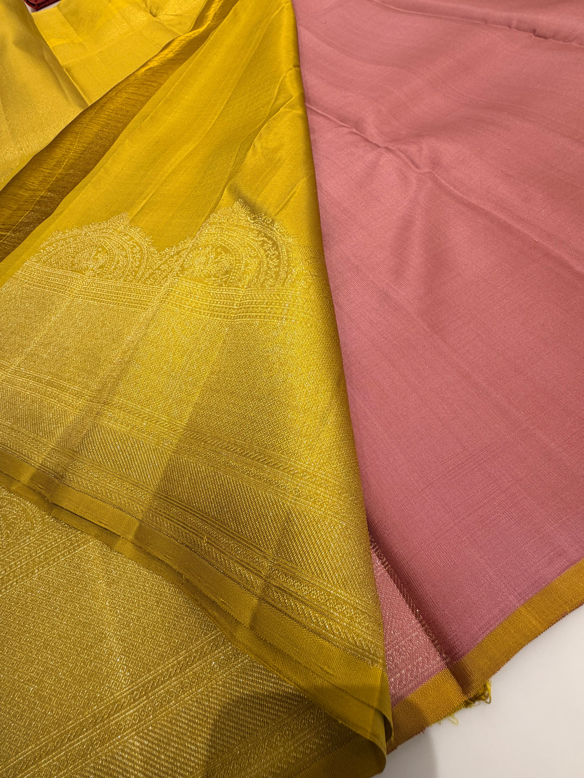 Pastel pink pure Kanjeevaram saree