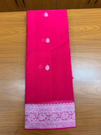 Pink Banarasi pure khadi chiffon saree sliver zari woven