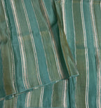 Sea green stripes chinnon crepe 107 saree