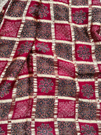 Pure Ajrak block prints modal silk sarees