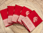 Red mango Butta georgette small border saree
