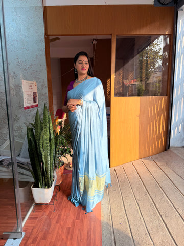Pastel shades pure modal Sarees