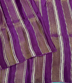 Purple stripes chinnon crepe 107 saree