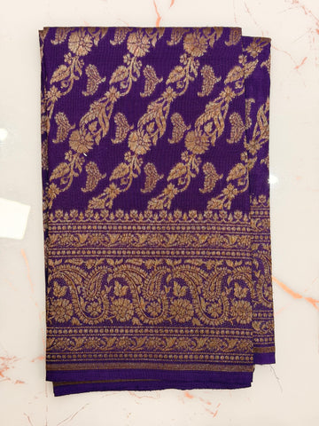 Purple jaal blouse material 1 mtr