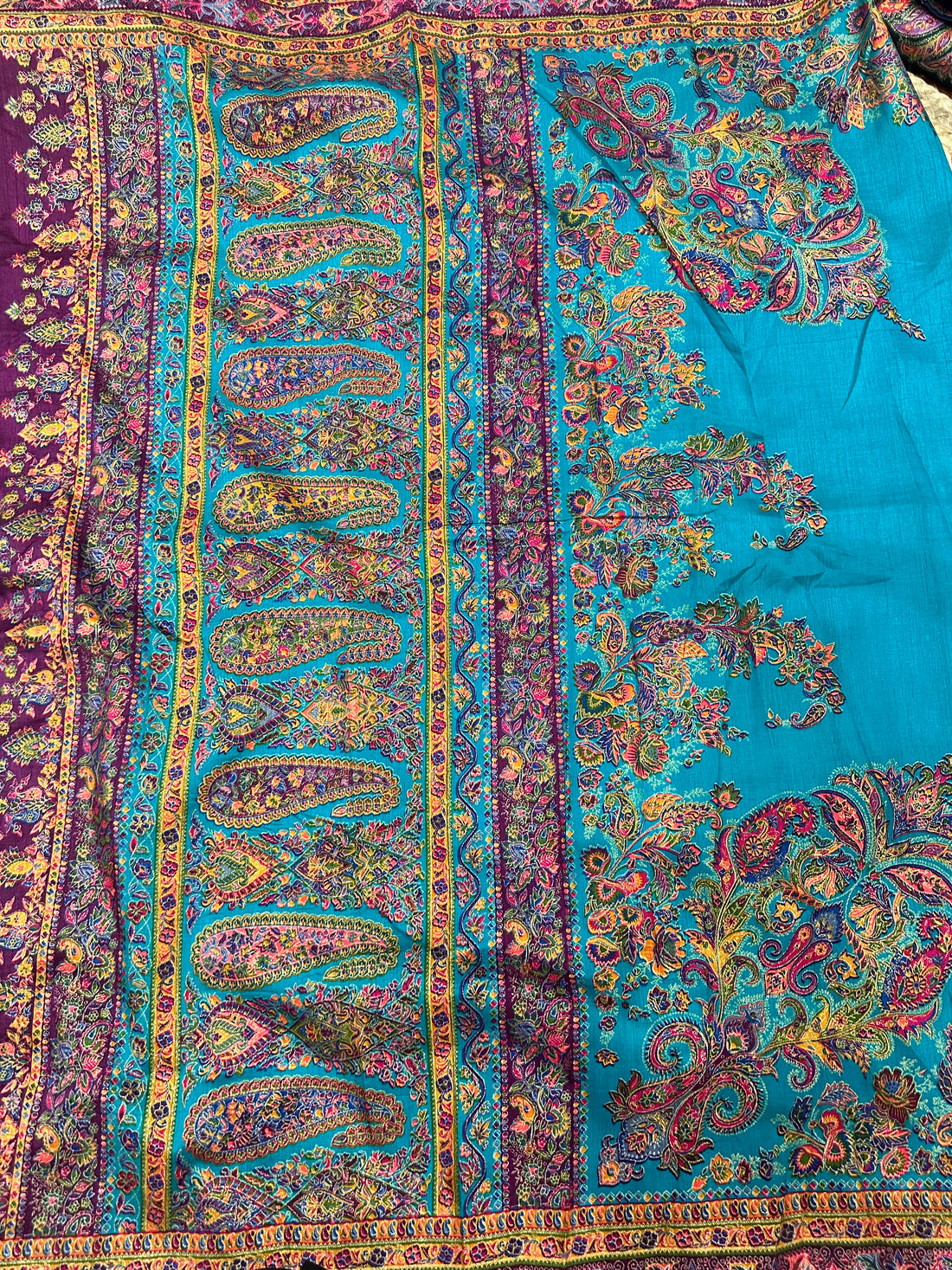 Ananda blue pashmina prints