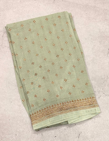 Sea green butta Banarasi blouse -1m