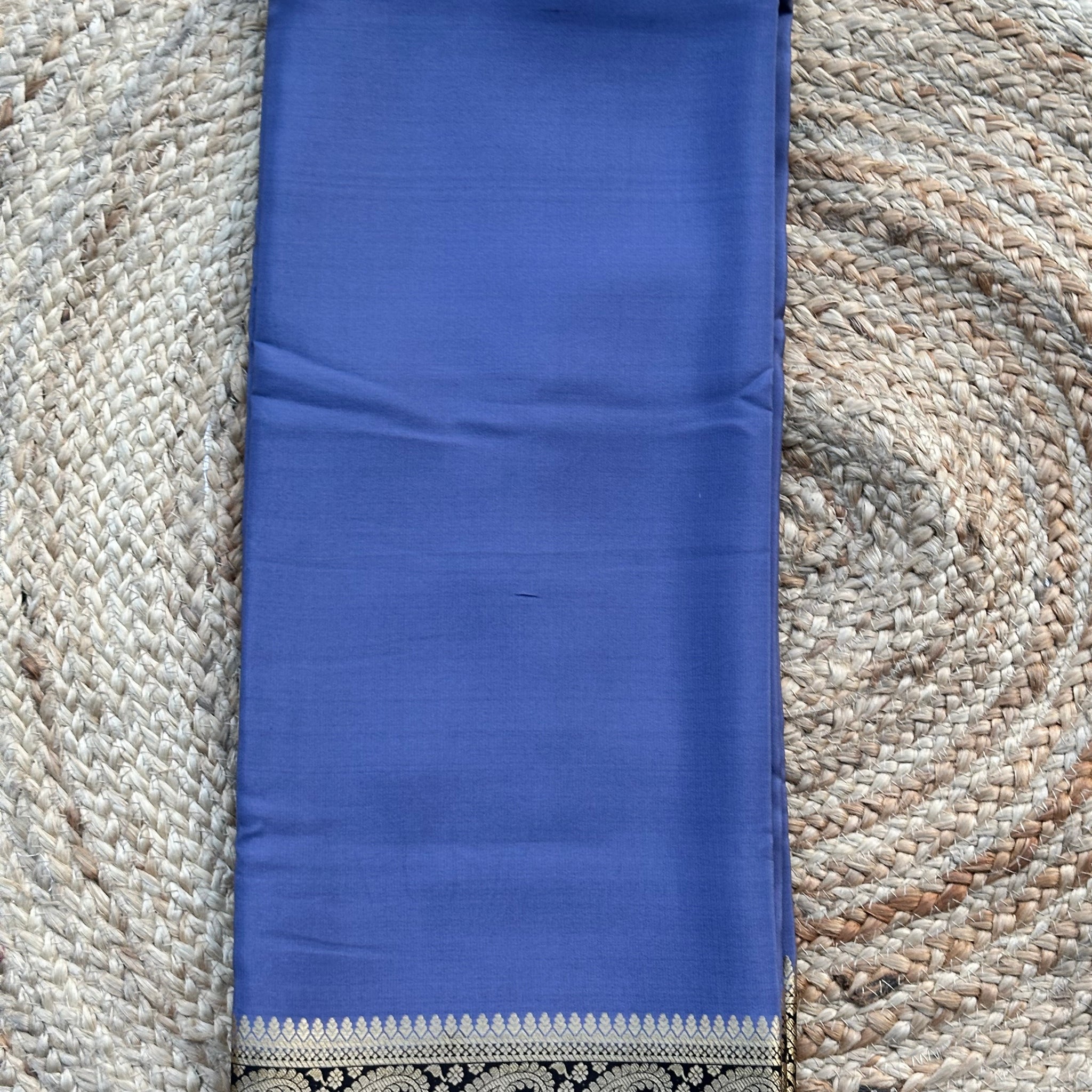 Grey with black pure crepe Mysore Silk sarees 120 gsm