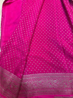 Rani pink crepe chiffon sarees