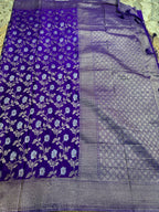 Purple designer georgette in jaal pattern saree.