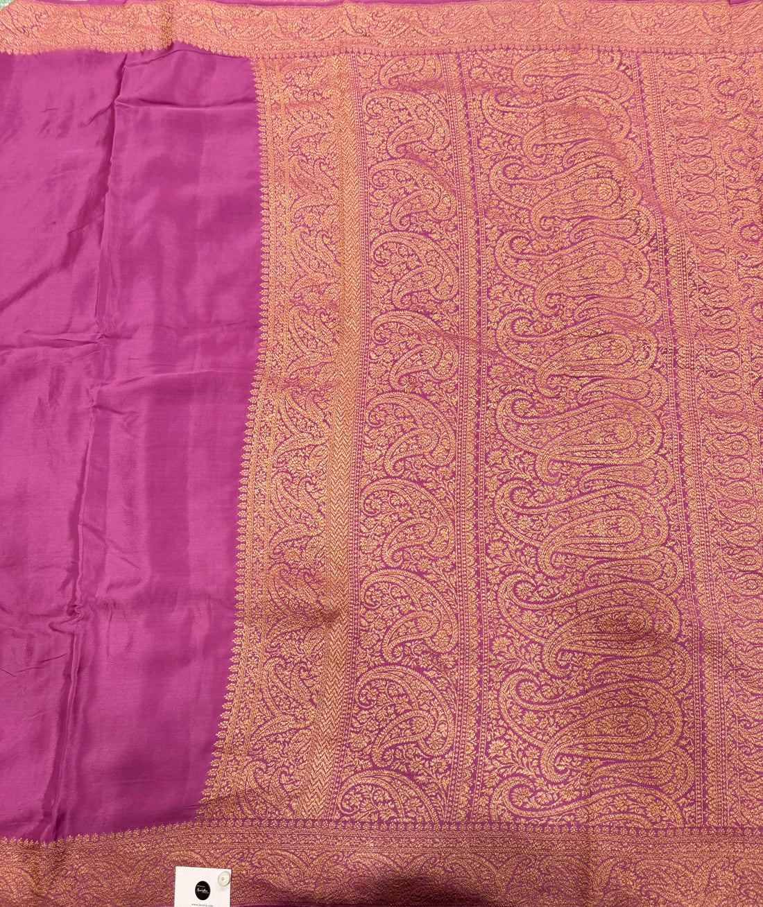 Lavender pure benarasi crepe silk saree