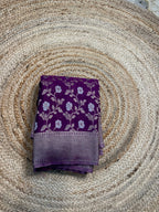 Mejentha pink designer georgette in jaal pattern.